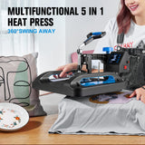 Topdeep Pro Heat Press 15x15 Inch, 5 in 1 Heat Press Machine with 30 OZ Tumbler Press