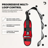 DMoose Fitness Foot & Calf Stretcher with Adjustable Padded Stretching Strap for Plantar Fasciitis, Hamstring, Heel Spurs and Achilles Tendonitis Relief - Yoga Leg Stretch Strap for Flexibility