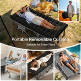 Suteck 32In XXL Folding Camping Cot, 900LBS Heavy Duty Sleeping Cot with Pillow Mattress, 1200D Double-Layer Oxford Portable Cot for Adults with Carry Bag for Home Office Nap Beach Travel