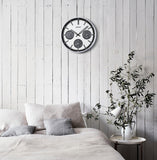 SEIKO QXA823SLH Chronograph Style Wall Clock, Silver, 13 Inch