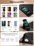 Mouse Pad with Magnetic Wireless Charging & Adjustable Phone Stand