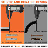 2026 Upgrade Pull Up Bar Wall Mounted - 600 lbs Heavy Duty Strength Training Pull-Up Bars, Ideal Rogue Pull Up Bar for Home and Commercial Gym, Easy Installation Chin Up Bar, Versatile Garage Pullup Bar (Orange)