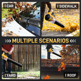 Aokia Leaf Blower, 21V Electric Cordless Blower with 2 3.0Ah Batteries and Charger - 580CFM/160MPH Powered Air Blower
