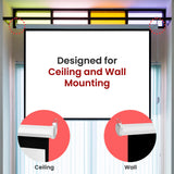 Pyle 72-Inch Manual Pull Down Projector Screen, Matte White Projection Surface, Ceiling or Wall Mount Screen Projector with Auto-Lock & Black Border for Home Theater or Office (42.5" x 56.6")