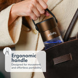 PIURIFY Hydrogen Water Bottle Generator | 17 OZ | UP to 6,290 PPB H2 Molecular Hydrogen | SPE/PEM Electrolysis | Ergonomic Handle | Dual-Mode | 2200 mAh Battery | Certified by H2 Analytics | Brown