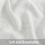Macochico Extra Wide Pinch Pleated Linen Curtains for Sliding Door Patio Doors with Tieback, Natural Living Room Bedroom Curtain Privacy But Let Light in, 120”Wx96”L, White, 1 Panel