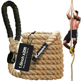 Keepark Climbing Rope, 1.5 Inch Diameter 20FT Length Gym Climbing Rope for Fitness & Strength Training, Workout Climbing Rope for Adults Kids with Climbing Exercises & Home Workouts Keepark