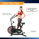 Marcy Fan Exercise Bike with Air Resistance System – Red and Black – NS-1000 MARCY