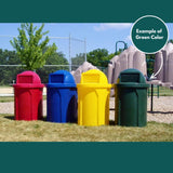 Campus Collection 42 Gallon Plastic Commercial Garbage Can with Push Lid