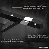 OEDRO Running Boards Compatible with 2009-2018 Dodge RAM 1500 Crew Cab/ 2019-2024 1500 Classic, 2010-2026 2500/3500 Crew Cab, Drop Down Side Steps W/Raised Steps, Carbon Steel Two-Stairs Nerf Bars
