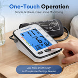 Maynovia Upper Arm Blood Pressure Monitors for Home Use, Automatic Digital Blood Pressure Machine, Talking BP Monitor with English & Spanish Voice, Large Cuff 8.6”–16.5”, Backlit Display,2-User Memory