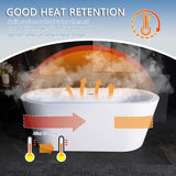 64" Free Standing Tub, Pure Acrylic Freestanding Bathtub, Stylish Stand Alone Contemporary Deep Soaking Bath Tub, cUPC Certified SY1265 (Glossy White)