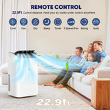 14000 BTU Portable Air Conditioners, Cools Up to 700 Sq.Ft, Free standing AC Unit, Cooling, Dehumidifier, Fan, Sleep Mode, Remote Control & Installation Kit, White