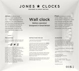 JONES CLOCKS® Movie wall Clock | Retro Rectangular Clock | 10 inch | Orange | Cool mid-Century Designer Look for Kitchen, Living Room or Office