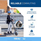 Hiboy S2 Electric Scooter - 8.5" Solid Tires - Up to 17 Miles Long-Range