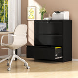 3 Drawer File Cabinet with Lock,Metal Lateral File Cabinets for Home Office