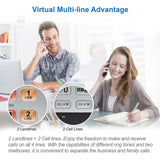 2-Line Corded/Cordless for Small Business w/Expandable to 12 Handsets AT&T