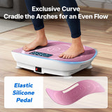 MERACH Vibration Plate Exercise Machine, Curved Vibration Plate for Lymphatic Drainage Weight Loss, Vibrating Plate with Real-Time Calorie Tracking on LED Display, Workout