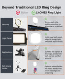LitONES Ring Light for Laptop, Monitor, Desk, Eye-Caring Diffused LED Light