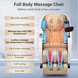 Mazzup Massage Chair Full Body with Heat, Full Body Zero Gravity Shiatsu Massage Chair, Kneading Recliner w/ 20 Auto Modes, Foot Massage, Bluetooth, USB Charging Port, Touch Screen Controller
