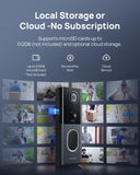 Anona 3K Dual Cam Video Doorbell Camera Wireless No Subscription with Chime