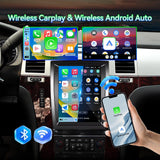4+64G Android 15 Car Stereo Radio Compatible with Cadillac Escalade/Sailway SLS 2007-2014, 9.7 Inch Touchscreen Support Wireless CarPlay Android Auto, Bluetooth/FM/GPS/WiFi/SWC/Backup Camera