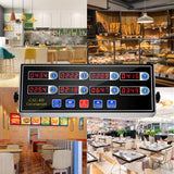 BIZOEPRO Kitchen Timers for Cooking, 8 Channel, Commercial Grade, Stainless Steel, LED Digital, Loud Alarm,
