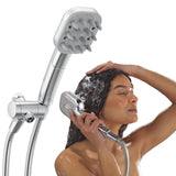 Delta VersaCurl Detangling Handheld Shower Head Tool for Curly Hair with 3 Curl Defining Brush Inserts Included, Detangler Brush Hand Shower with Hose, Chrome 74B430