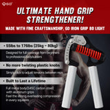 GD IRON GRIP 80.L Grip Strength Trainer Adjustable Hand Gripper Strengthener(55 to 176 lb) Hand Grip Exerciser Wrist Strengtheners for Golf Training Equipment Forearm Gripper GD