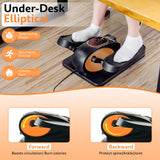 Under Desk Elliptical Exercise Machine, Electric Leg Exerciser with 12 Speeds, Forward & Reverse Modes,Quiet Compact Seated Pedal Stepper (Black)