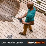 Worx Nitro Hydroshot 20V 710PSI Light-Duty Electric Pressure Washer with Brushless Motor Cordless, Lightweight, 5-in-1 Portable Power Cleaner, Power Share Compatible – Battery & Charger Included