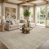 Nakagishi Neutral 12x15 Area Rugs for Living Room Washable, Brown