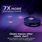 Shark PowerDetect UV Reveal | 2-in-1 Robot Vacuum & Mop for Carpets & Hard Floors | Powerful Suction for Pet Hair | Self-Clean, Self-Empty, Heated Mop Wash & Dry | UV Stain Detect | Black | RV3020XE