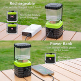 3Packs LED Camping Lantern Rechargeable 1000LM, 4500mAh Power Bank, IP44 Waterproof Lantern Flashlight Jarxin