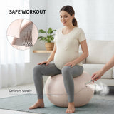 FITMIND Extra Thick Yoga Ball with Training Instruction, Anti-Burst Slip Resistant Exercise Ball with Pump for Pilates,Physical Therapy,Pregnancy Stability,Birthing Ball 22in 26in 30in