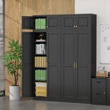Steeloong 86"Metal Pantry Storage Cabinet with Doors & 4 Adjustable Shelves