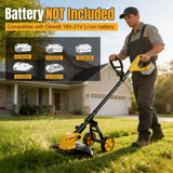 Cordless String Trimmer for Dewalt 20v Battery Powered(No Battery),3-in-1 Cordless Grass Trimmer Electric Weed Wacker Lawn Edger, Weed Eater Cordless Weed Trimmer with Wheel & 8 Spool (Yellow)