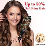 Ufree Ionic Thermal Brush, 1.5 Inch Heated Round Brush for Blowout, 30s Fast Heating Curling Brushes with 9 Temp Settings, Dual Voltage Travel Hair Styling Tool, Not Blow Dryer
