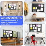 Motipuns 48"x36" Lockable Enclosed Bulletin Board with Glass Door, Weather Resistant Cork Notice Board, Wall Mounted Display Case for School Office Community Outdoor, 12xA4(Black, Silver Frame)