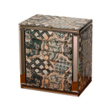Homruilink High End Glass Jewelry Box for Women, 5 Layer,Emerald