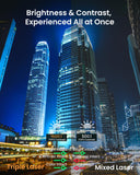 JMGO N1S Pro Triple Laser 4K Projector with WiFi and Bluetooth, 2250 ISO Lumens, 1600:1 Contrast, Netflix, GTV, 360°