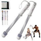WITSPARKLLE Ropeless Battle Ropes, Adjustable Cordless Battle Ropes with Resistance Springs, Weighted Portable Workout Rope for Home Gym, Low-Impact HIIT Training Equipment for Men & Women (Gray)