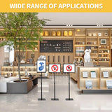 Heavy Duty Pedestal Sign Holder Stand, Poster Stand with Aluminum Snap Open Frame for 8.5x11 Inches, Black HYNAWIN