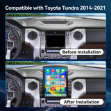 Car Stereo Radio Compatible with Toyota Tundra 2014-2021 with Wireless CarPlay Android Auto, Android 15 Head Unit, 9.7 Inch Touchscreen Support Bluetooth, FM/GPS/WiFi/Mirror Link/Backup Camera