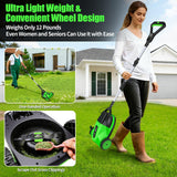 V-MODEST Cordless Lawn Mower, Electric Small Lawn Mower with 2 x 21V 4.0Ah Battery, Lightweight Mini Lawn Mower with Brushless Motor, 3 Cutting Heights, Garden Yard Lawn Care