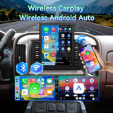 Android 13 Car Radio Stereo Compatible with Chevy Silverado GMC Sierra 2014-2018, 4+64G 9.7" Touchscreen with Wireless Carplay Android Auto, GPS/WiFi/Bluetooth/FM/SWC/Backup Camera