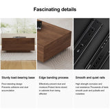 Mid-Century Modern Expandable Coffee Table (47.2"-81.8" Adjustable Centerpiece),Center Table with Large Storage for Living Room Living Rooms, Bedrooms, or Lounge Spaces,Walnut