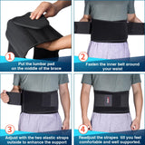 FEATOL Back Brace for Lower Back Pain, Back Support Belt for Women & Men (Size XL, Waist 38"-44.1)