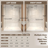 AMAPO 60 * 76 Brushed Nickel Frameless Shower Door - 8mm Tempered Glass, Corrosion-Resistant Stainless Steel Tracks, Suitable for Hotel-Style Bathrooms, Boutique Apartments, and Modern Home