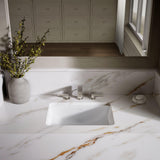 KOHLER 2214-0 Ladena Rectangular Undermount Bathroom Sink With Curved Bottom, 20-7/8" W X 14-3/8" L, White